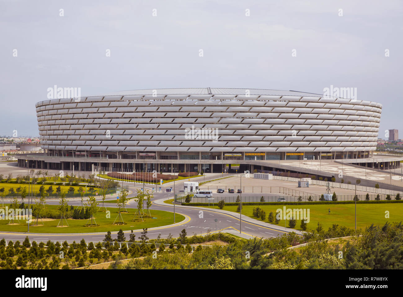 Construction of the 225,000-square-meter Stadium on a 650,000-square-meter site was completed in February 2015. The six-story, 65.7 meter structure ne Stock Photo