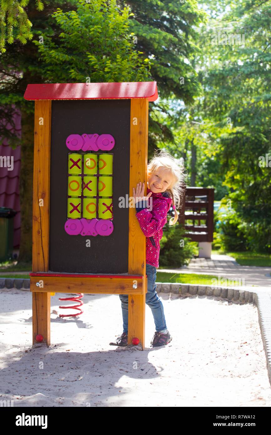 smiling little girl at the playground Stock Photo - Alamy