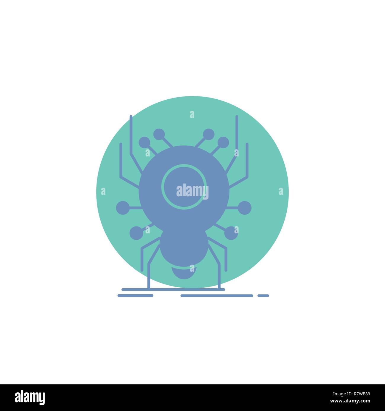 Bug, insect, spider, virus, App Glyph Icon. Stock Vector