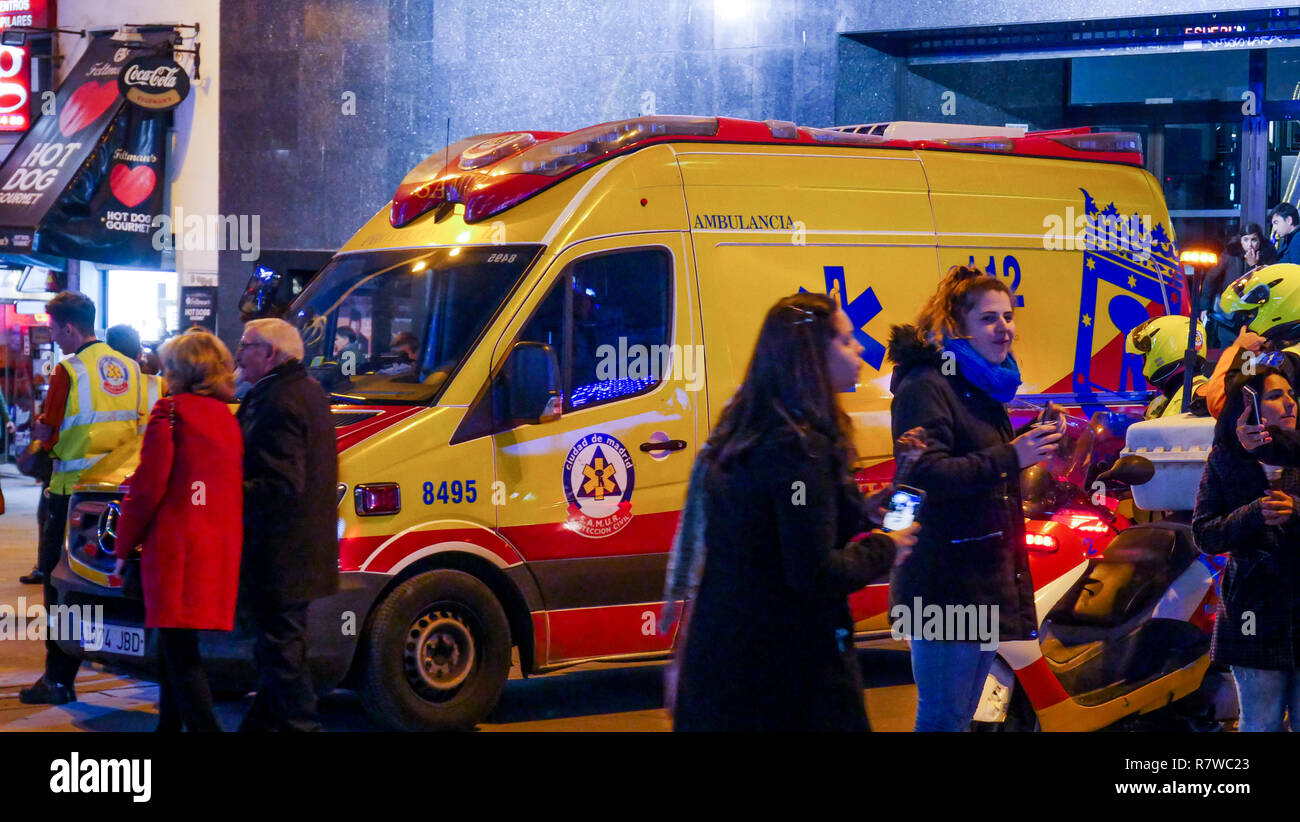 Emergency Rescue Mobile Units, Madrid, Spain Stock Photo - Alamy