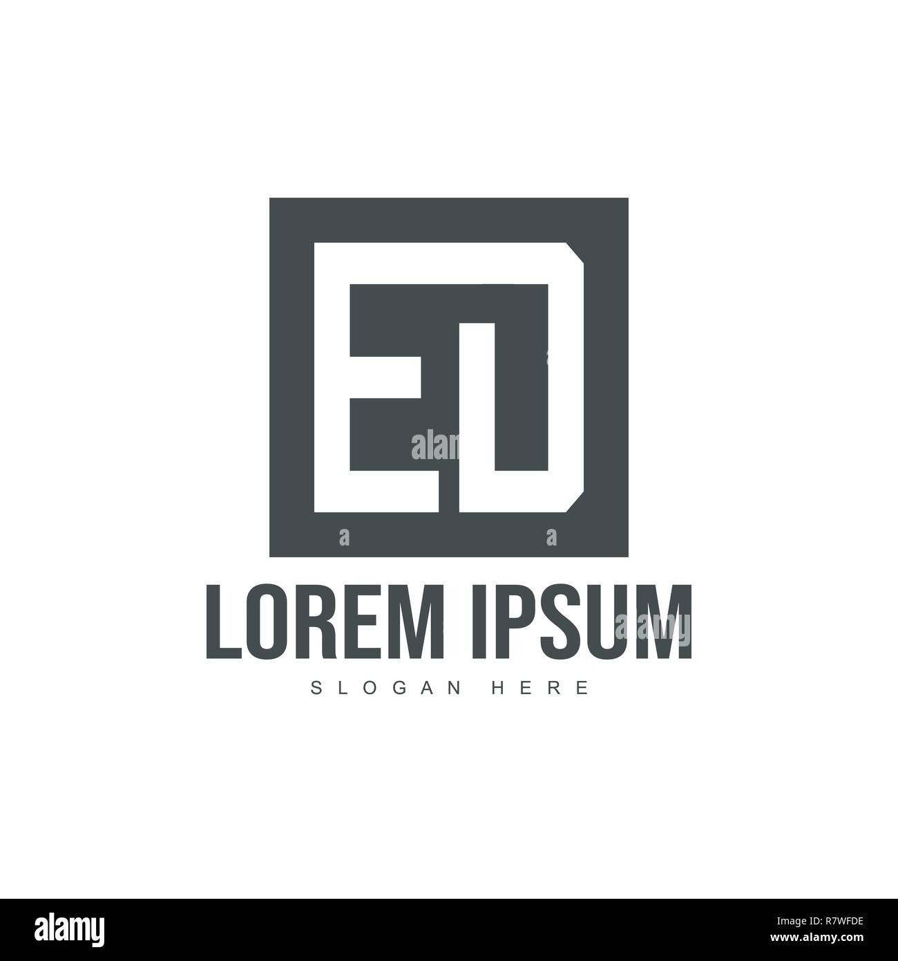 Initial letter logo template. Minimalist letter logo template design Stock Vector