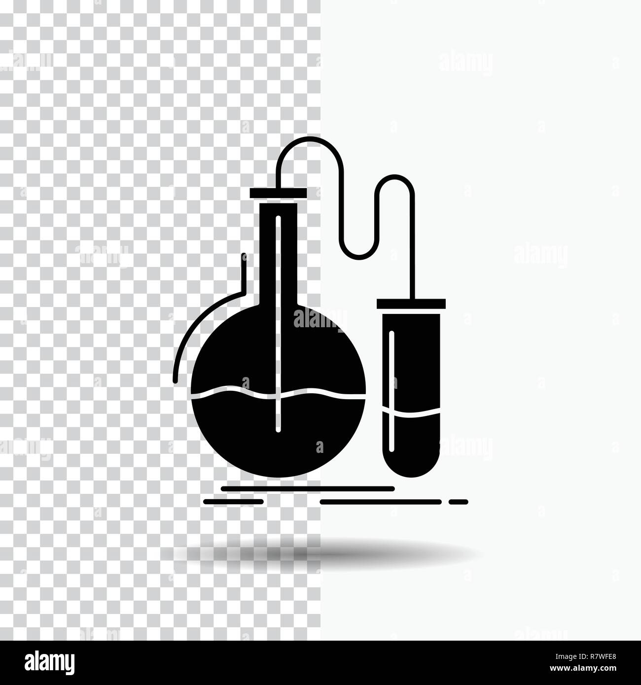 Analysis, chemistry, flask, research, test Glyph Icon on Transparent