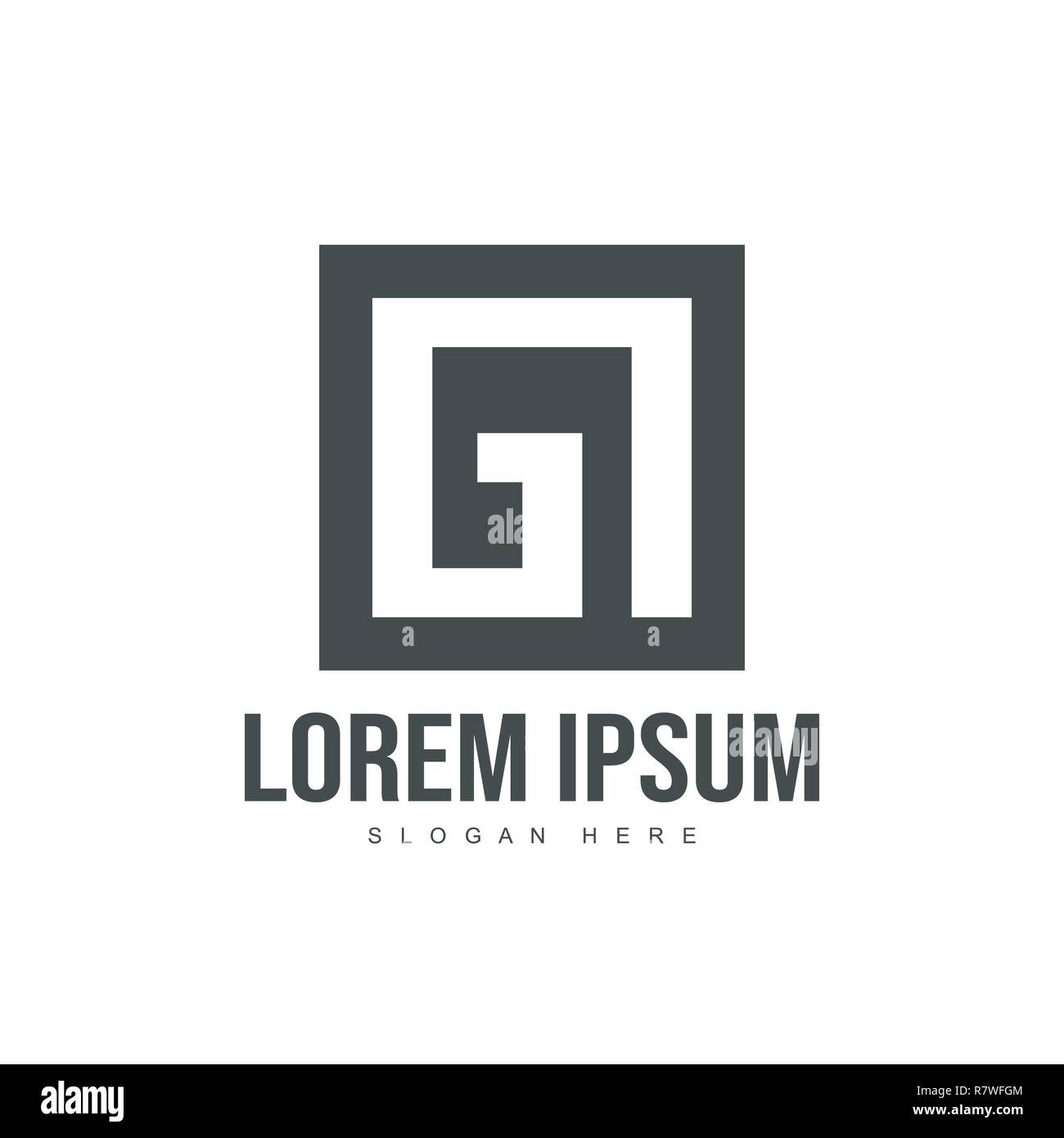 Initial letter logo template. Minimalist letter logo template design Stock Vector