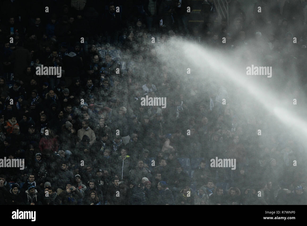 Milan, Italy. 11th December, 2018. Inter Milan supporters in bleachers before the UEFA Champions League football match, Inter Milan vs PSV Eindhoven at San Siro Meazza Stadium in Milan, Italy on 11 December 2018 Credit: Piero Cruciatti/Alamy Live News Stock Photo