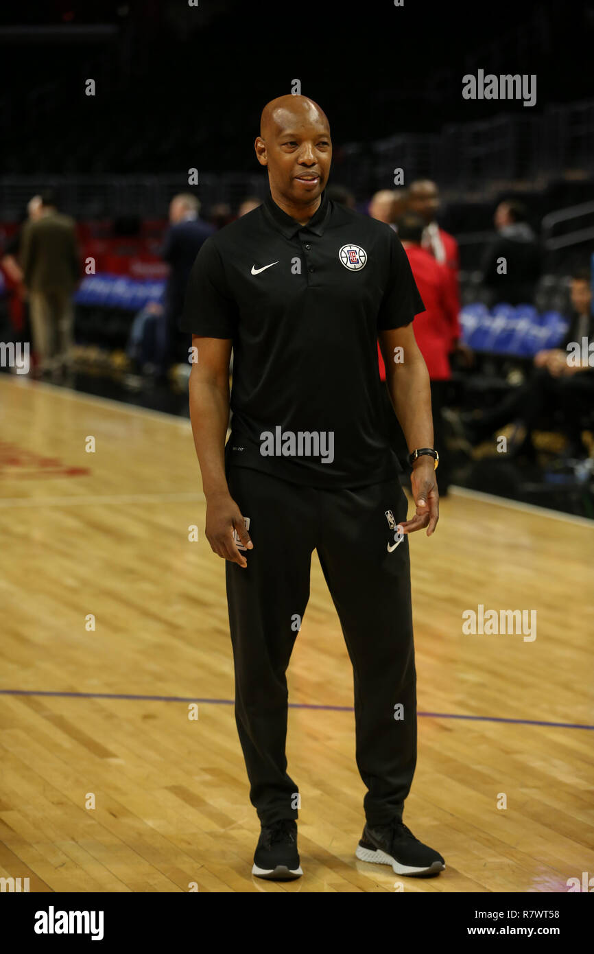 Los Angeles, CA, USA. 11th Dec, 2018. LA Clippers assistant Sam Cassell before the Toronto Raptors vs Los Angeles Clippers at Staples Center on December 11, 2018. (Photo by Jevone Moore) Credit: csm/Alamy Live News Stock Photo
