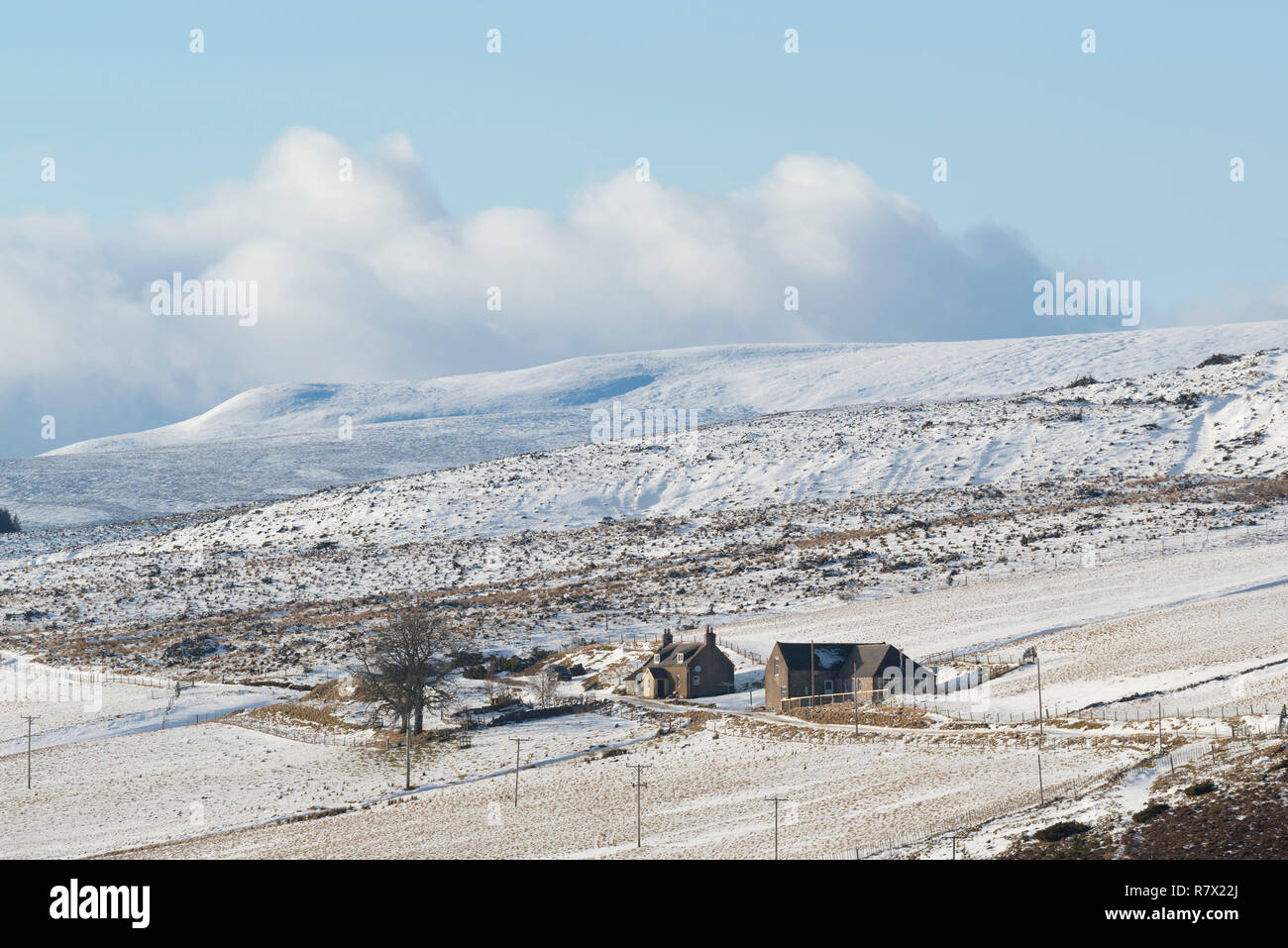 Badnabein, near Corgarff, in Winter Stock Photo