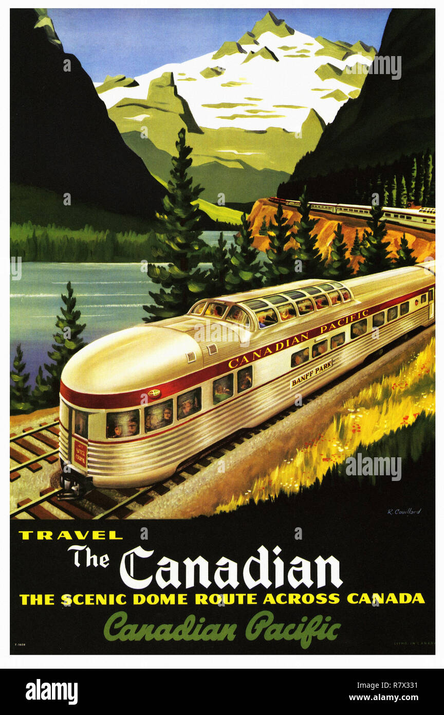 Art Deco Travel Posters Lovely Retro Holiday Tourism Rocky Mountains Canada