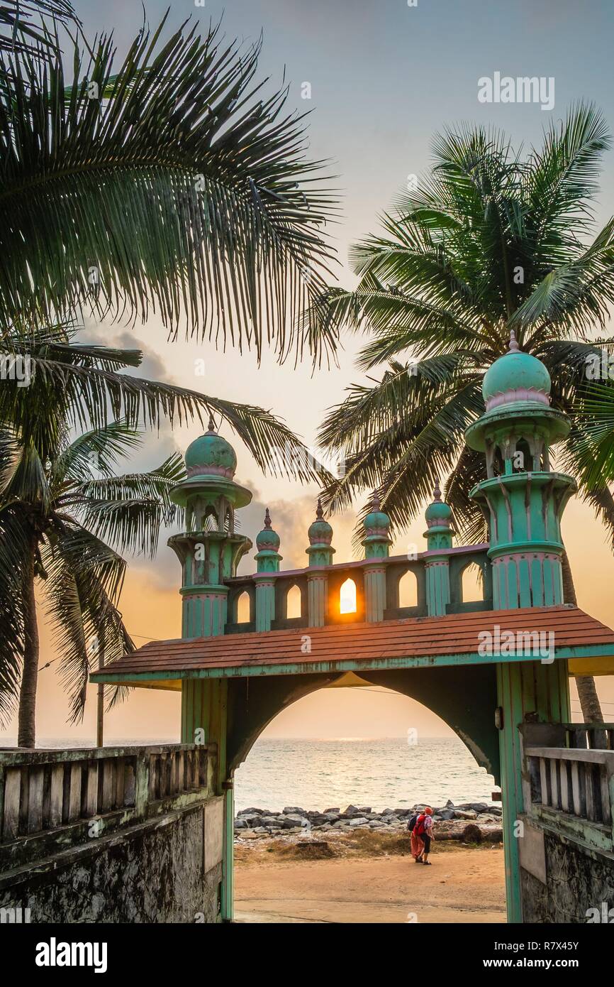 India, state of Kerala, Varkala, state of Kerala, Varkala, Odayam Juma Masjid mosque Stock Photo