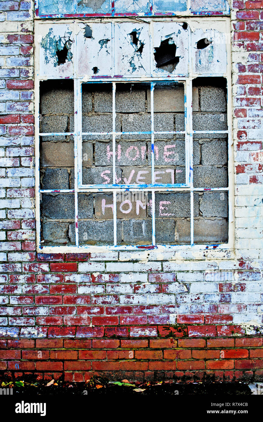 Home Sweet Home window wall art, Lime Street, Walker, Newcastle upon