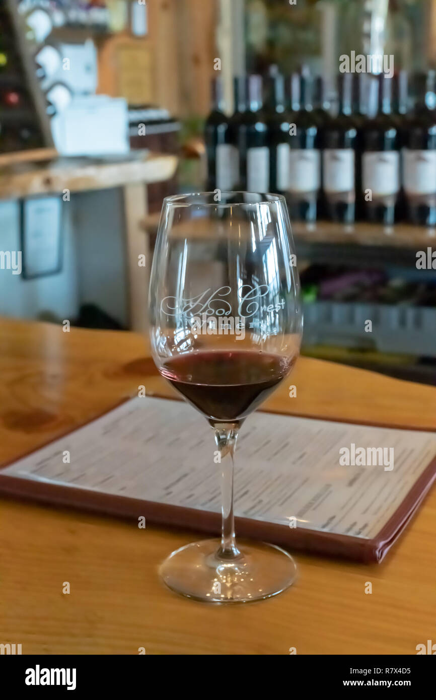 at Hood Crest Winery in Hood River Valley, Oregon Stock