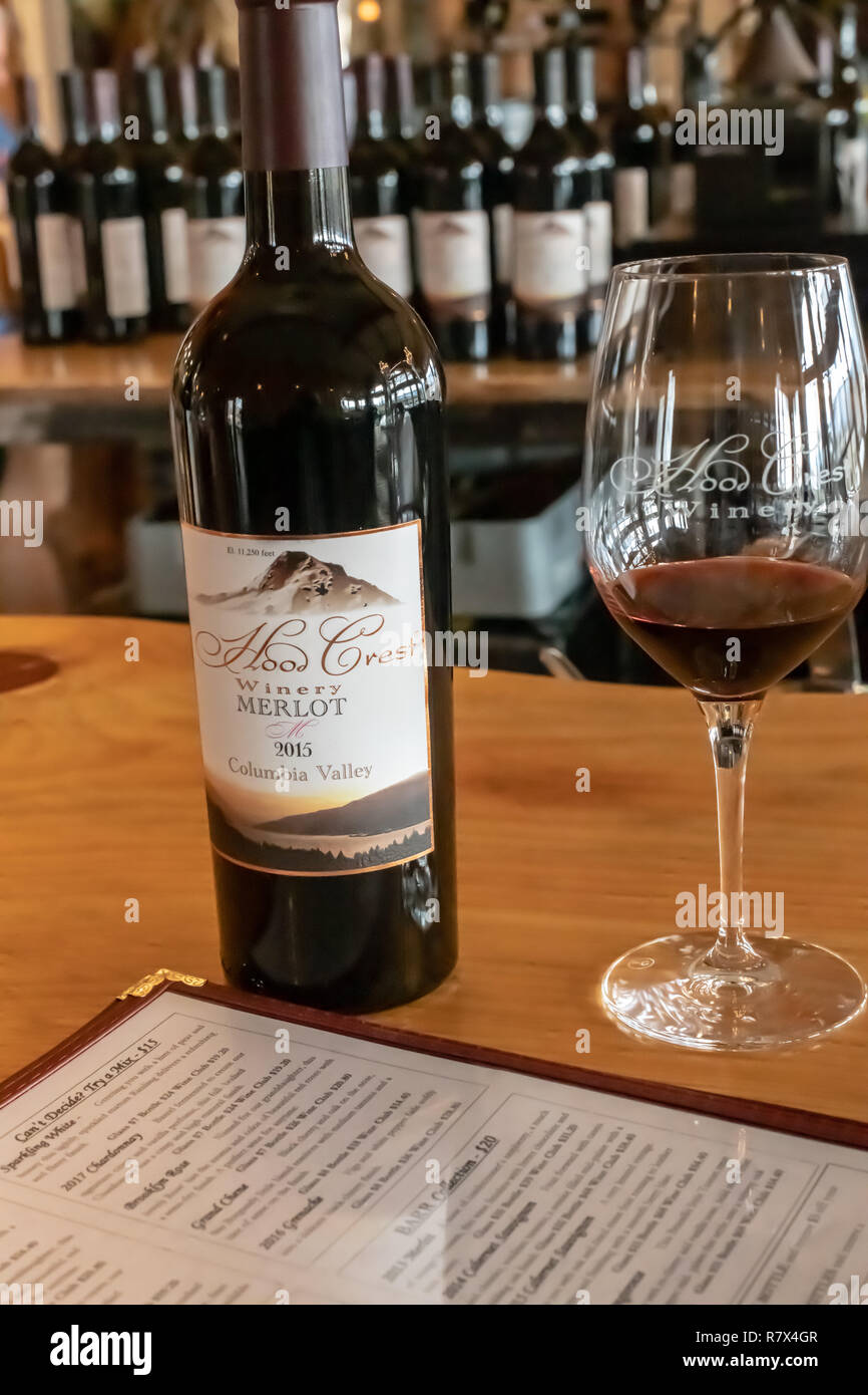 at Hood Crest Winery in Hood River Valley, Oregon Stock