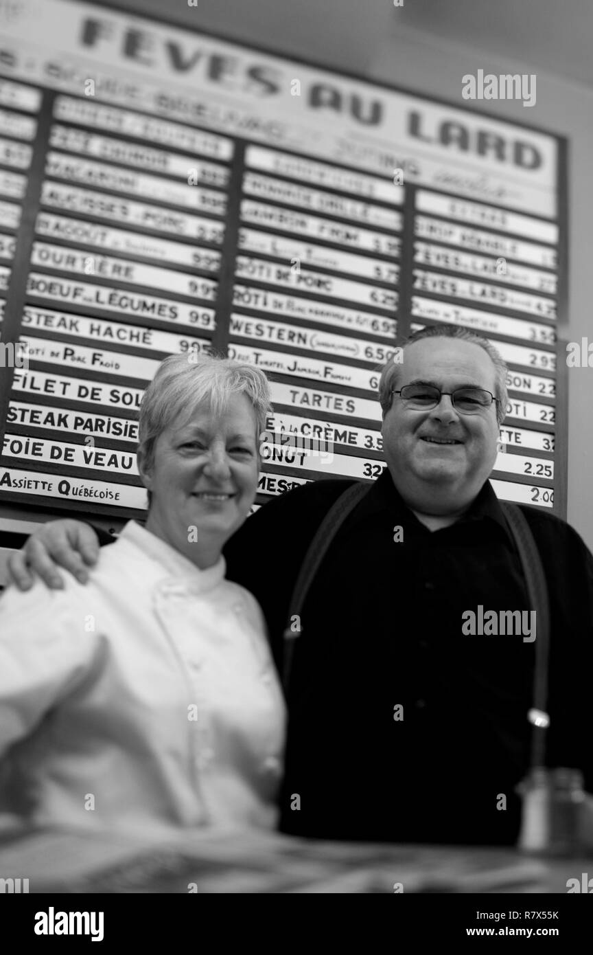 Canada, Quebec province, Montreal, La Binerie restaurant, Nicole and