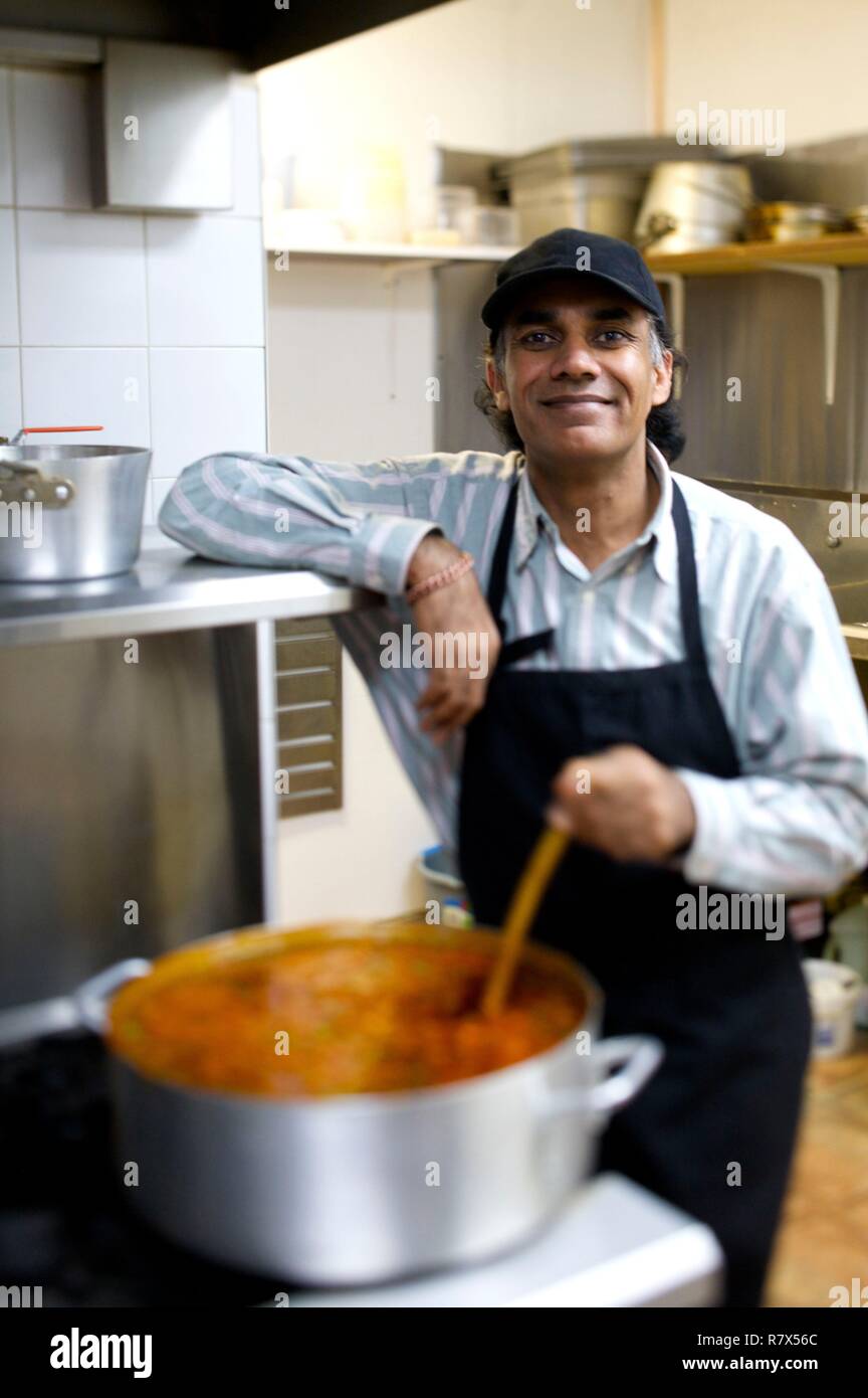 Canada, Quebec province, Montreal, Siddiz Akbar, Owner of Chef Guru restaurant Stock Photo
