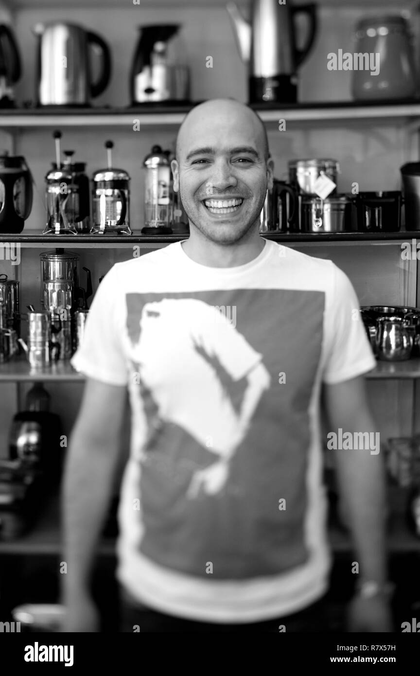 Canada, Quebec province, Montreal, hardware store, Dante the boss, TV star Stock Photo Alamy