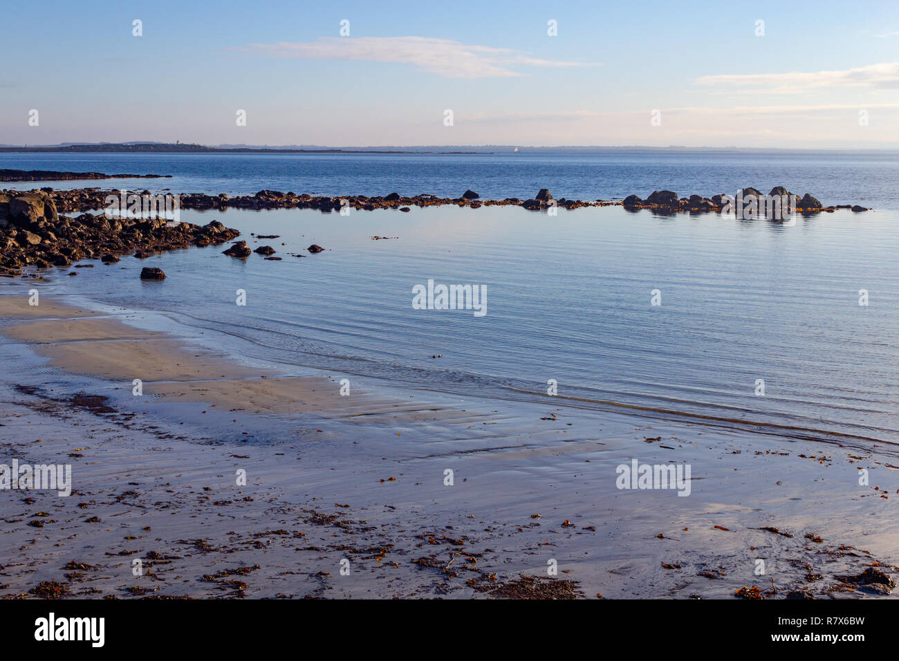 Rocks and sand at Salt hill beach, Galway, Ireland Stock Photo Alamy