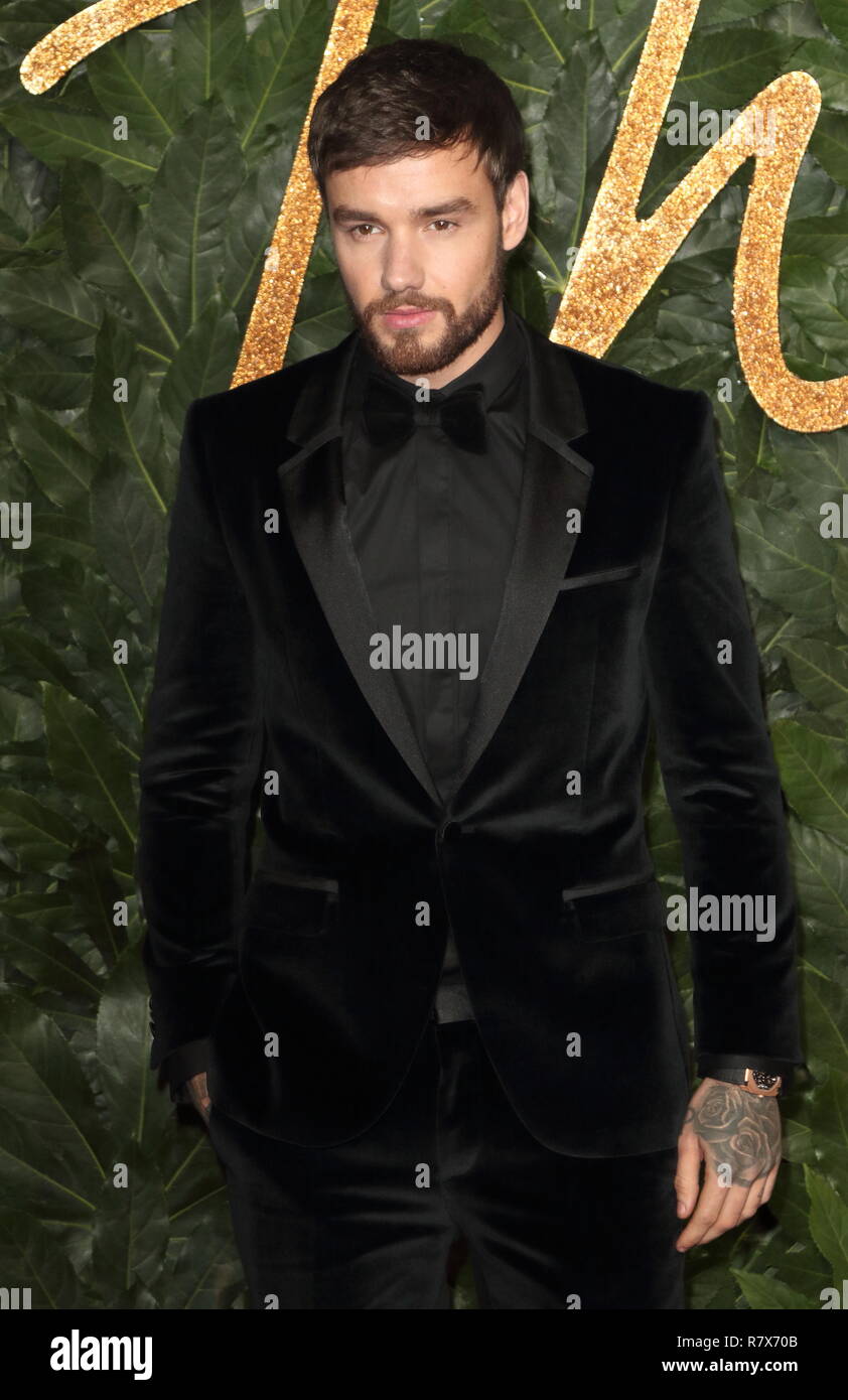 Liam Payne seen on the red carpet during the Fashion Awards 2018 at the Royal Albert Hall, Kensington in London. Stock Photo
