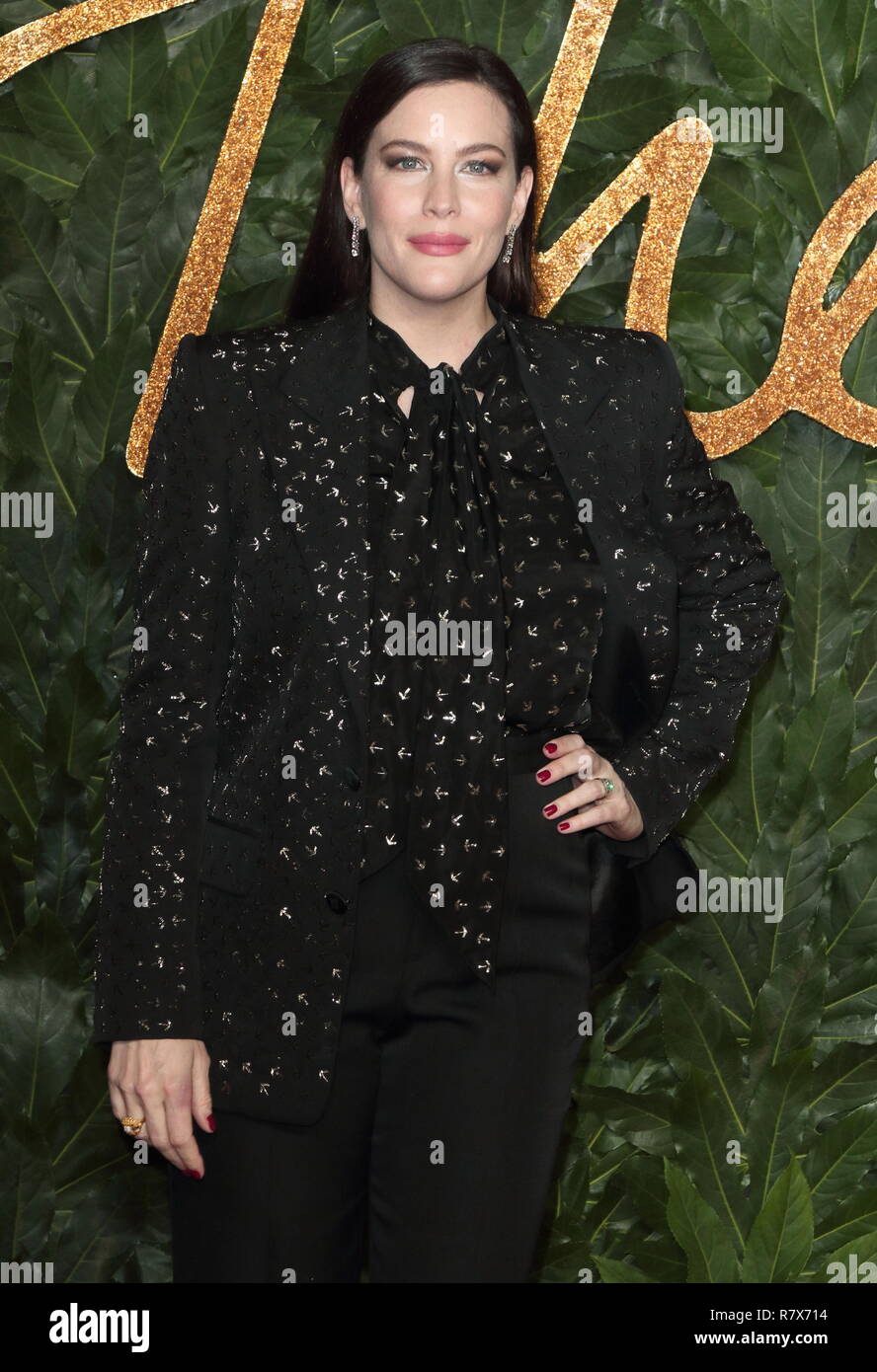 Liv Tyler seen on the red carpet during the Fashion Awards 2018 at the Royal Albert Hall, Kensington in London. Stock Photo