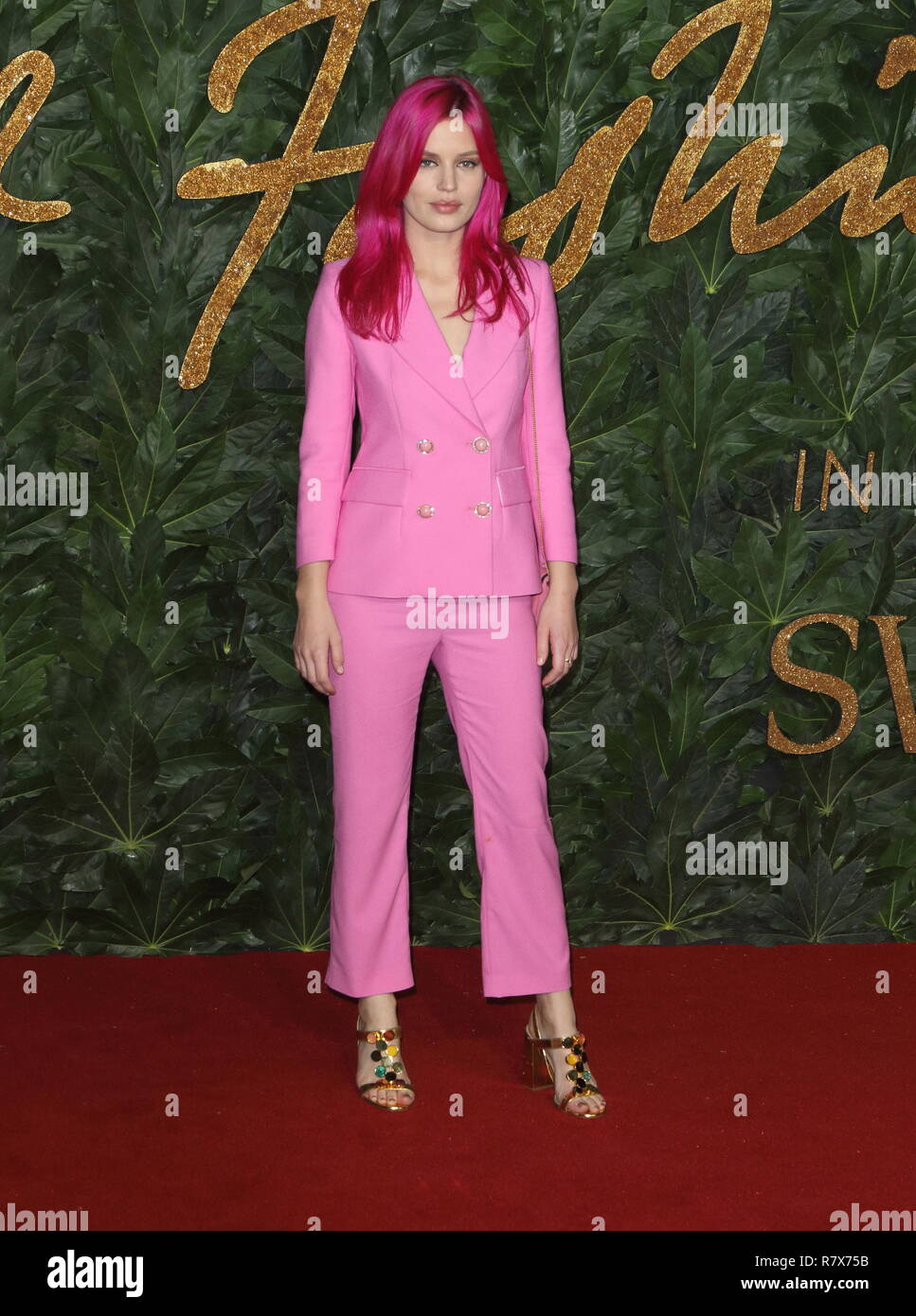 Georgia May Jagger seen on the red carpet during the Fashion Awards 2018 at the Royal Albert Hall, Kensington in London. Stock Photo