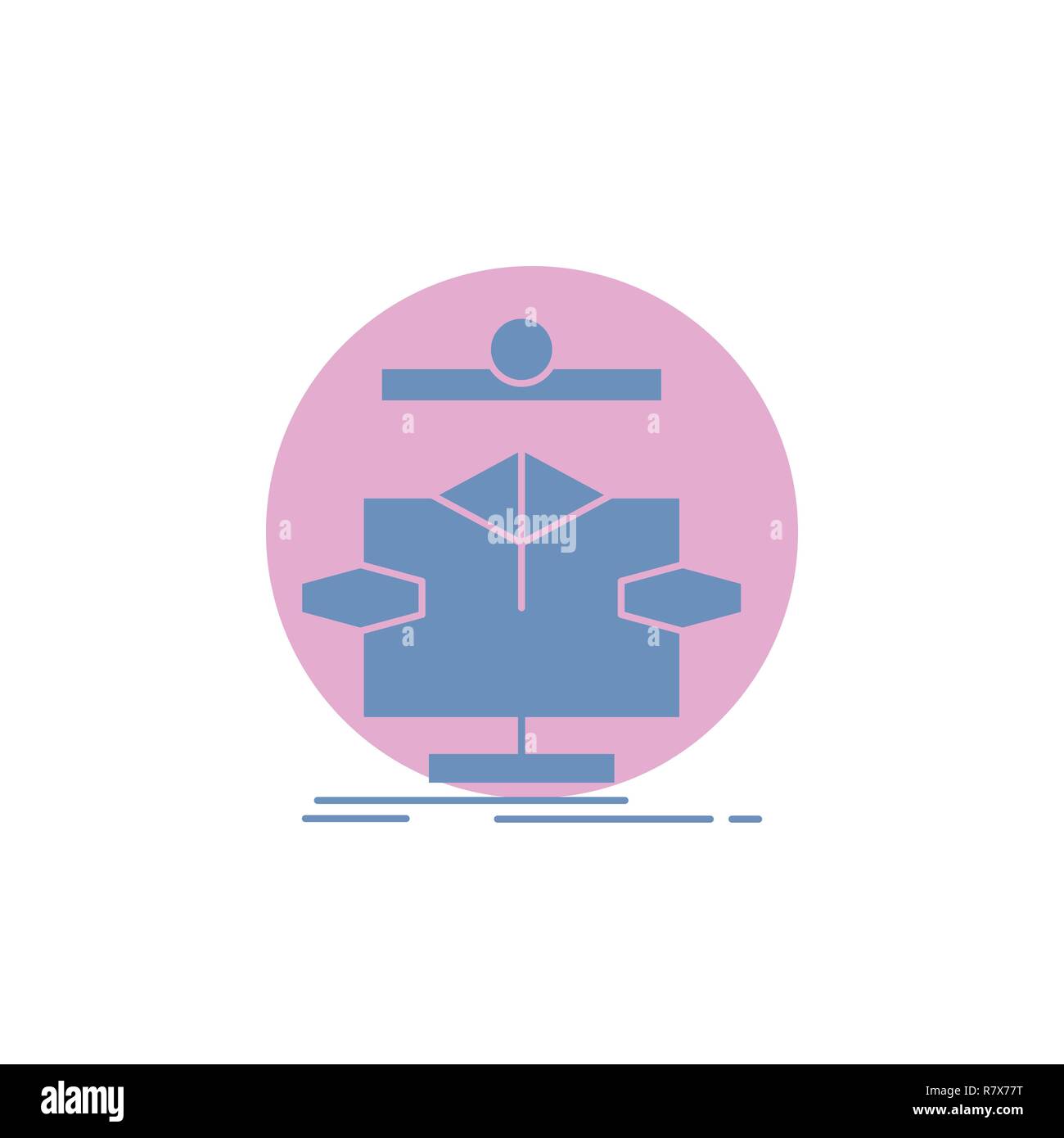Algorithm, chart, data, diagram, flow Glyph Icon Stock Vector Image ...