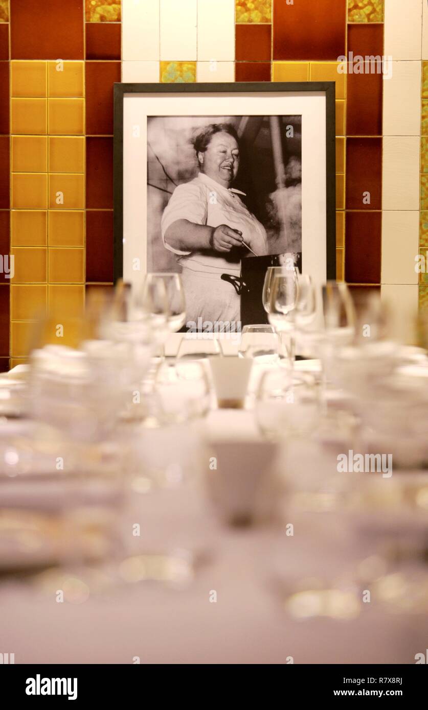 France, Rhone, Lyon, restaurant Mere Brazier of chef Mathieu Viannay Stock Photo