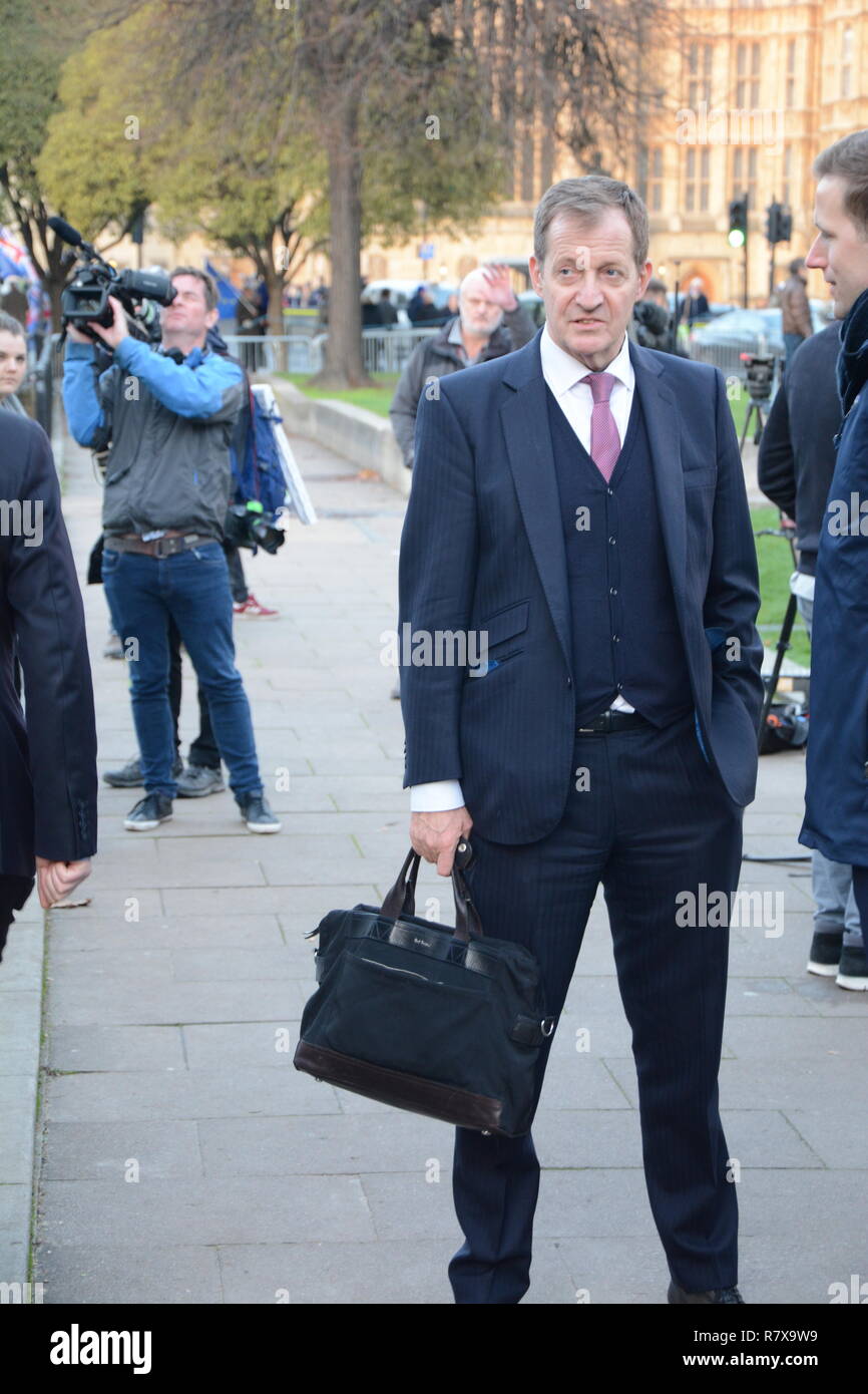 Alistair Campbell on College Green on the day the Meaningful Vote was due to take place on 11th December 2018. Stock Photo