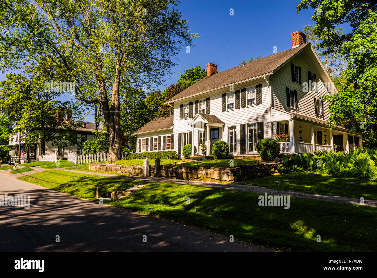Village Green Main Street Sharon, Connecticut, USA Stock Photo Alamy