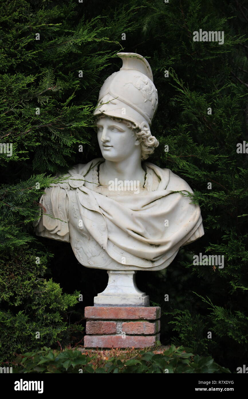 Antique Bust Alexander the Great in Summer Garden Stock Photo - Alamy