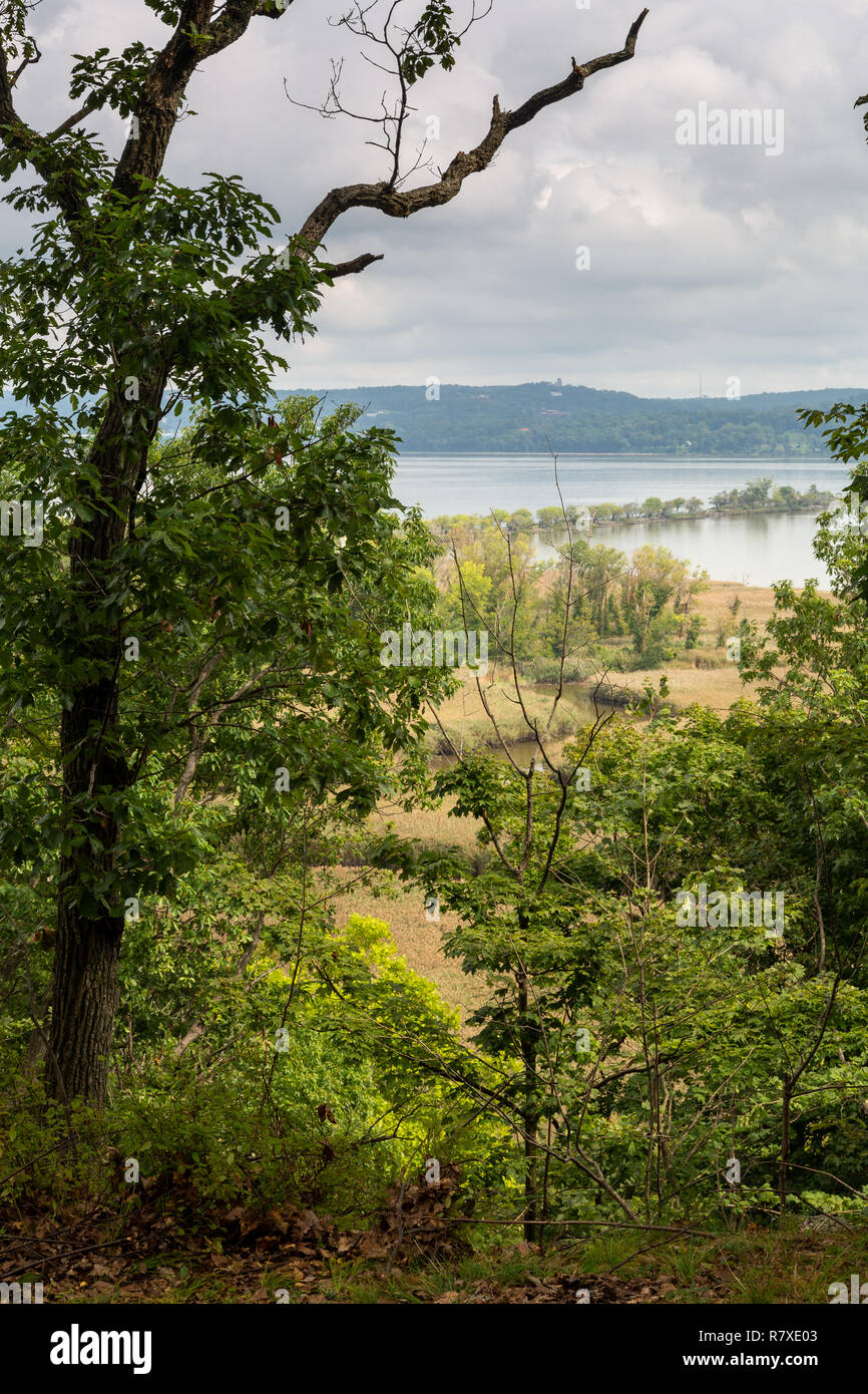 The Piermont Pier and Piermont Marsh extending into the Hudson River