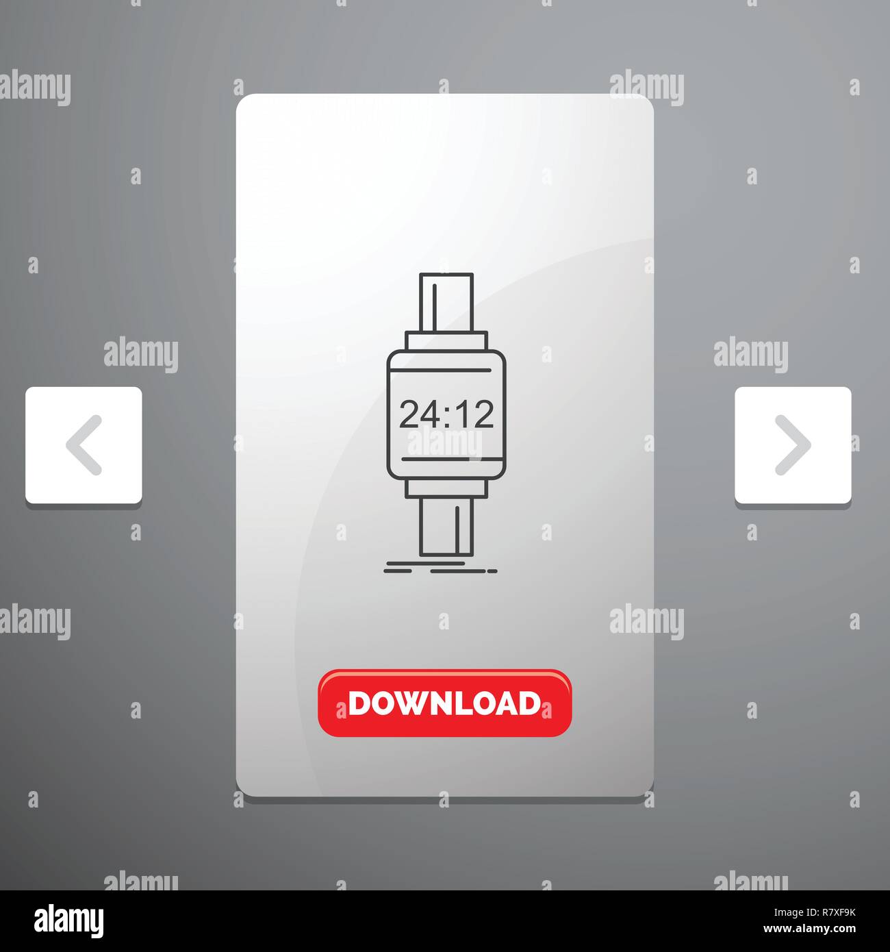 smartwatch with red button