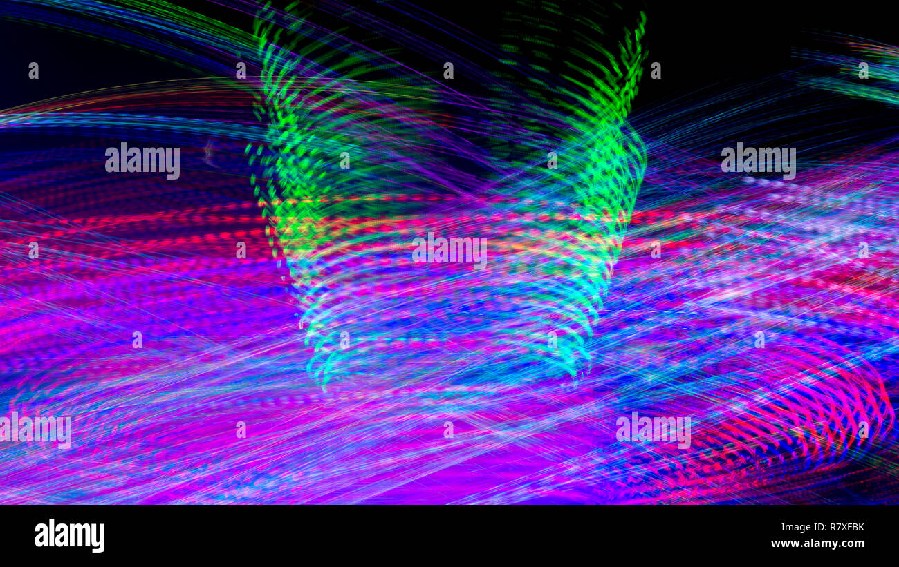 Long Exposure Of A Spinning Carnival Ride Stock Photo - Alamy