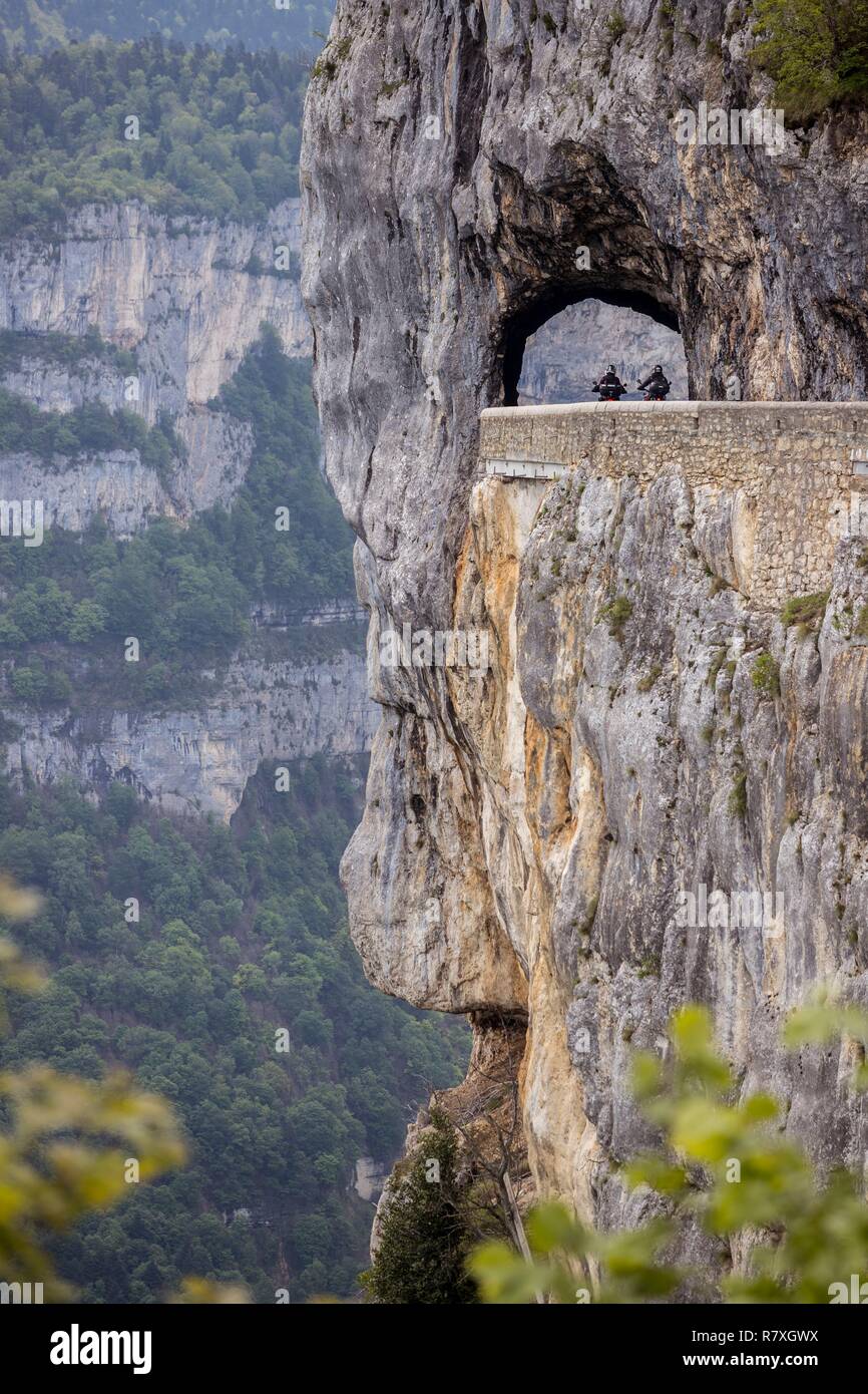 France, Drome, Vercors Regional Nature Park, tourist route D76 of the Combe  Laval Circus Stock Photo - Alamy