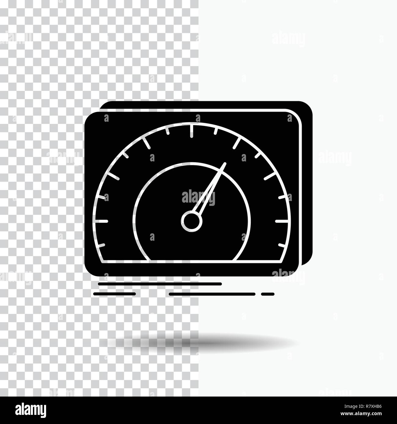 Speedometer black simple icon Stock Vector Images - Alamy