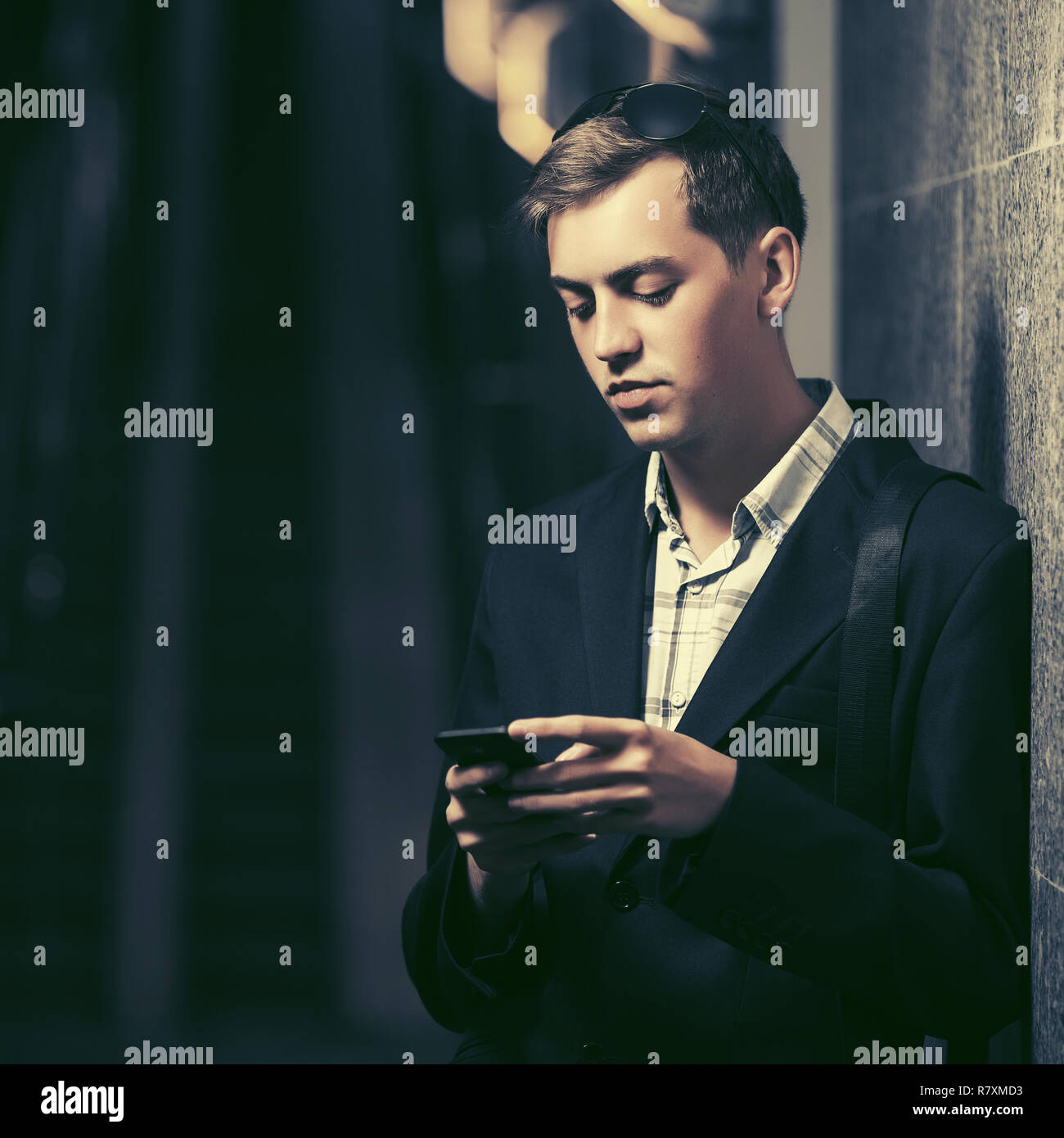Fashion model blazer young man hi-res stock photography and images - Alamy