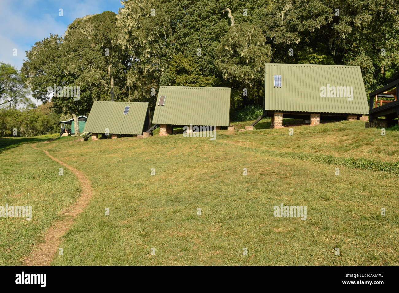 Mandara hut at Mount Kilimanjaro, Tanzania Stock Photo Alamy