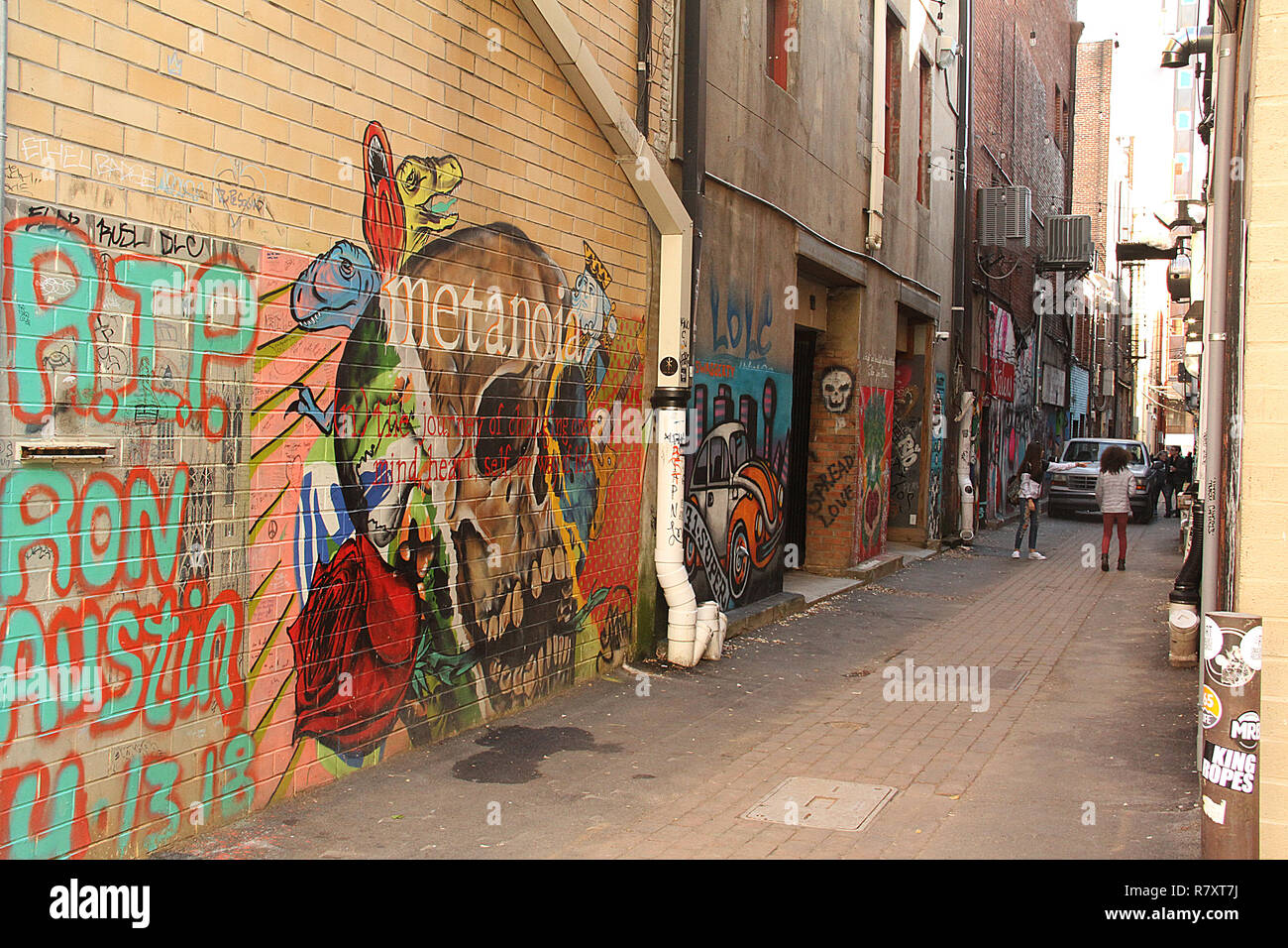 Graffiti alley in Knoxville, TN, USA Stock Photo Alamy