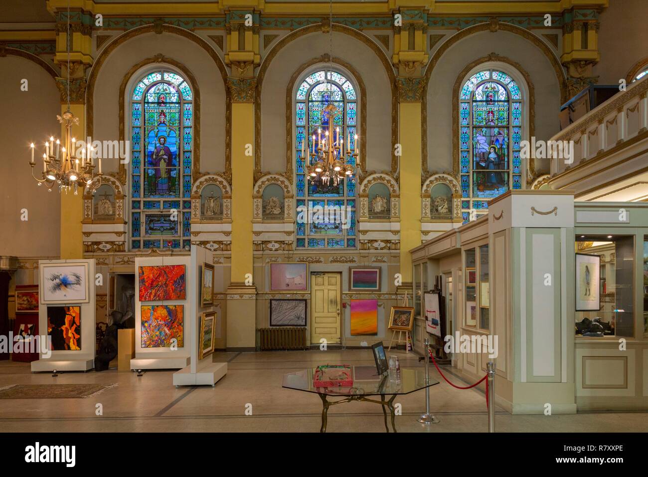 Canada, Quebec province, Montreal, Religious Heritage, Saint-Henri Church transformed into auction house Stock Photo
