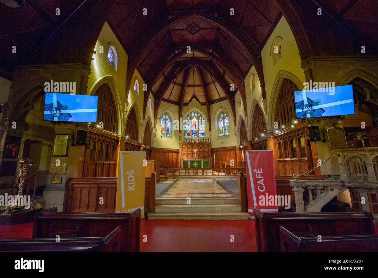 Canada, Quebec province, Montreal, Religious Heritage, Saint-Jax Anglican Church Stock Photo
