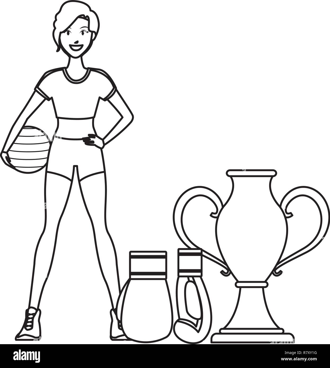 fit woman doing exercise Stock Vector Image & Art - Alamy