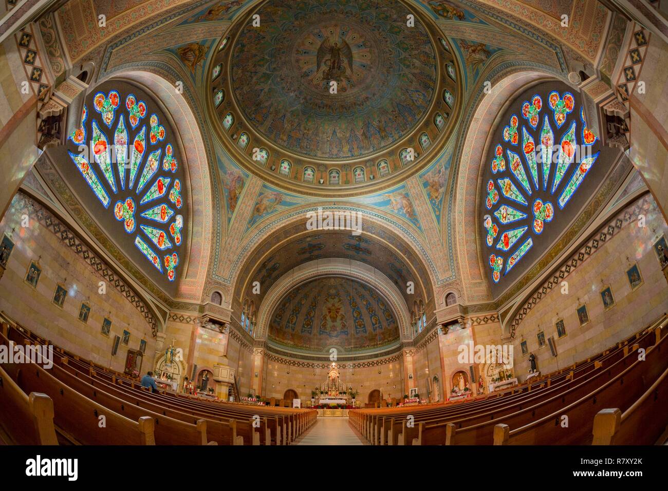 Canada, Quebec province, Montreal, Religious Heritage, Saint Michael the Archangel Church in the Mile End Stock Photo