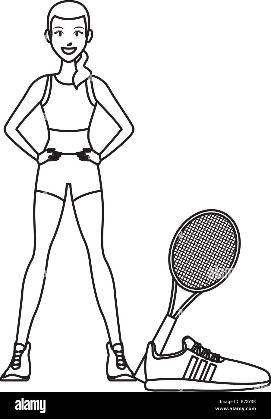 fit woman doing exercise Stock Vector Image & Art - Alamy