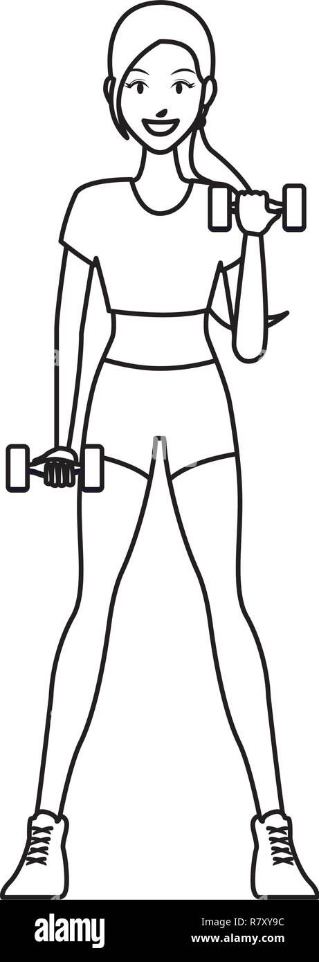 fit woman doing exercise Stock Vector Image & Art - Alamy