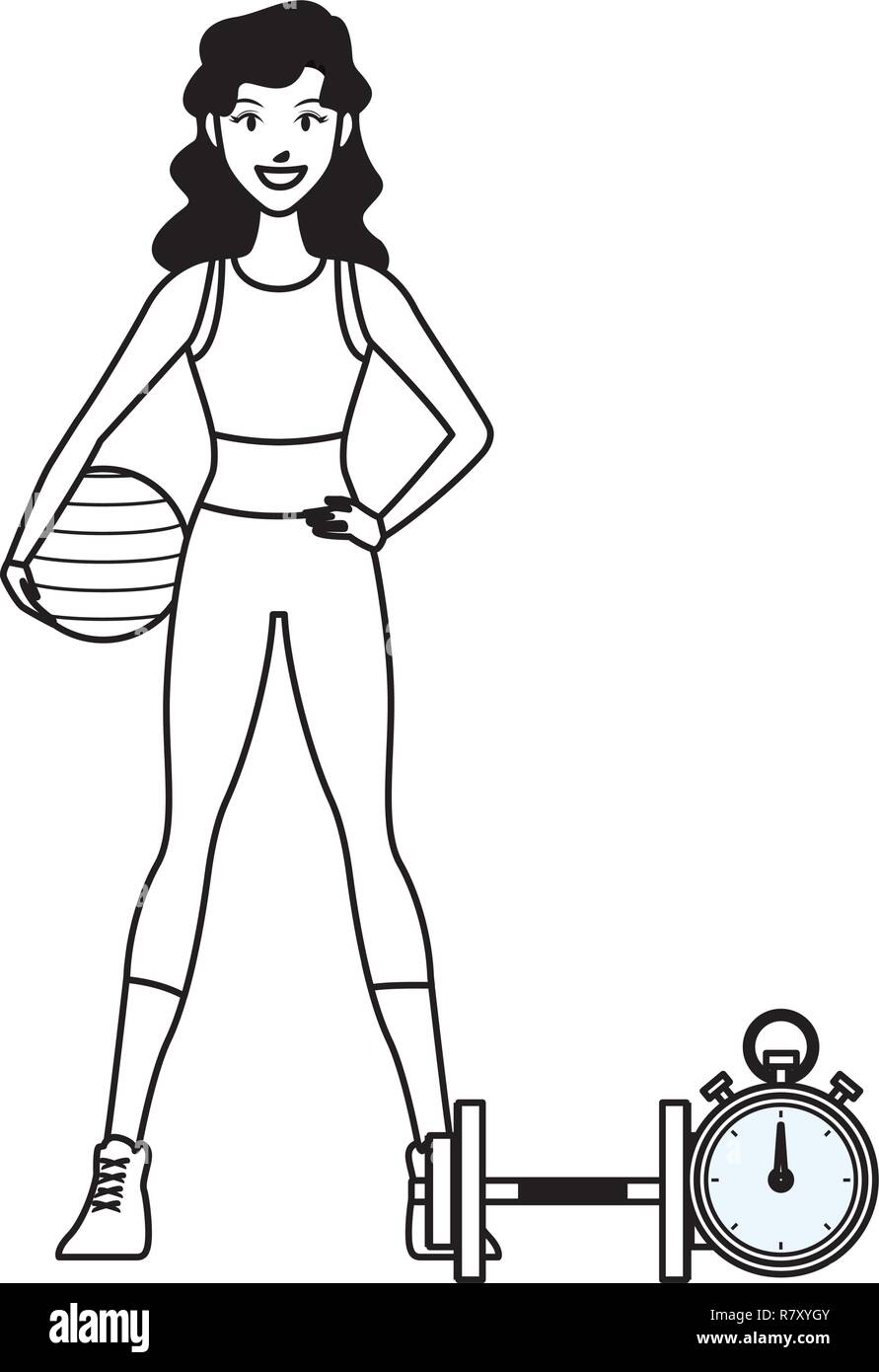 fit woman doing exercise Stock Vector Image & Art - Alamy