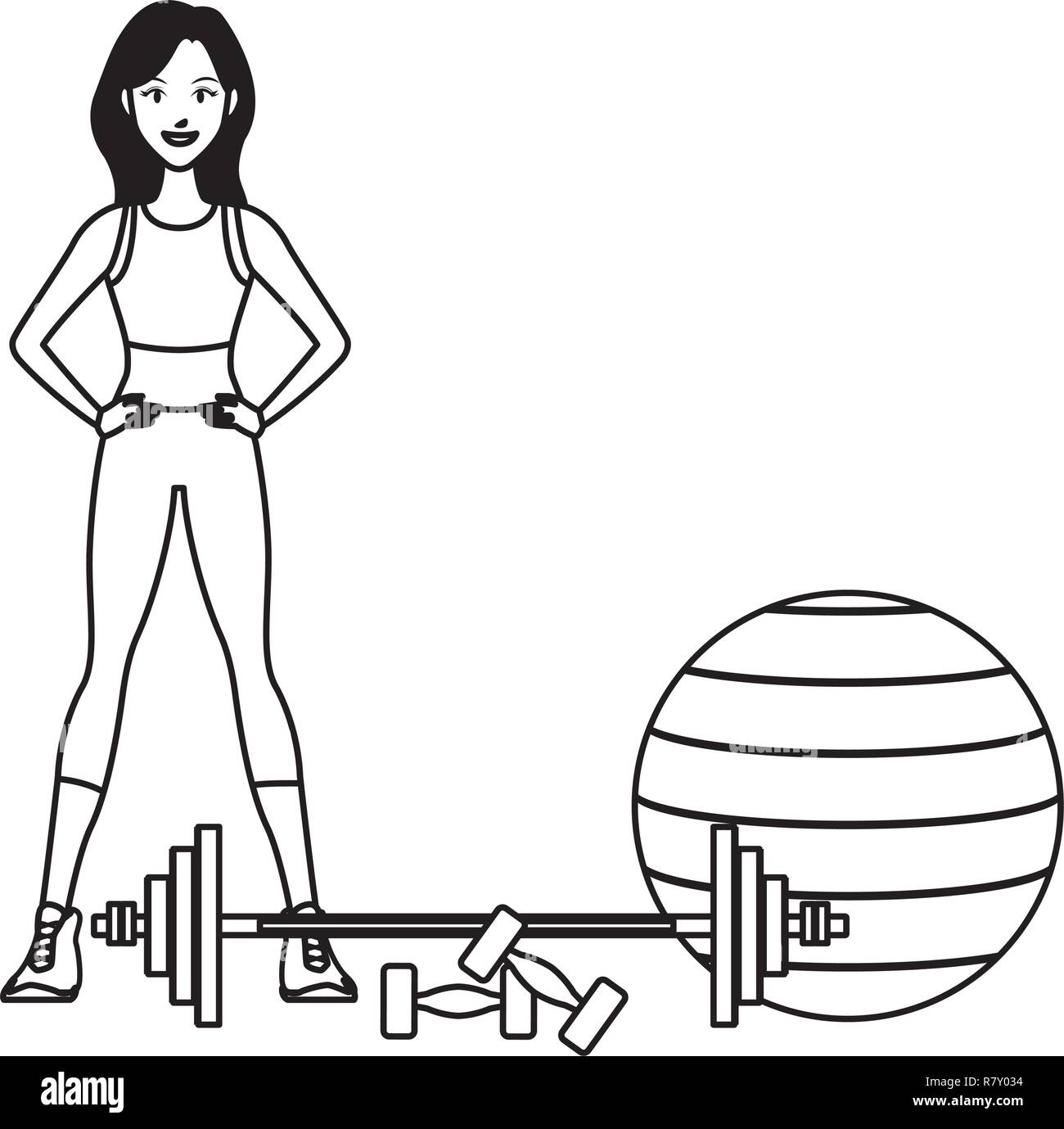 fit woman doing exercise Stock Vector Image & Art - Alamy