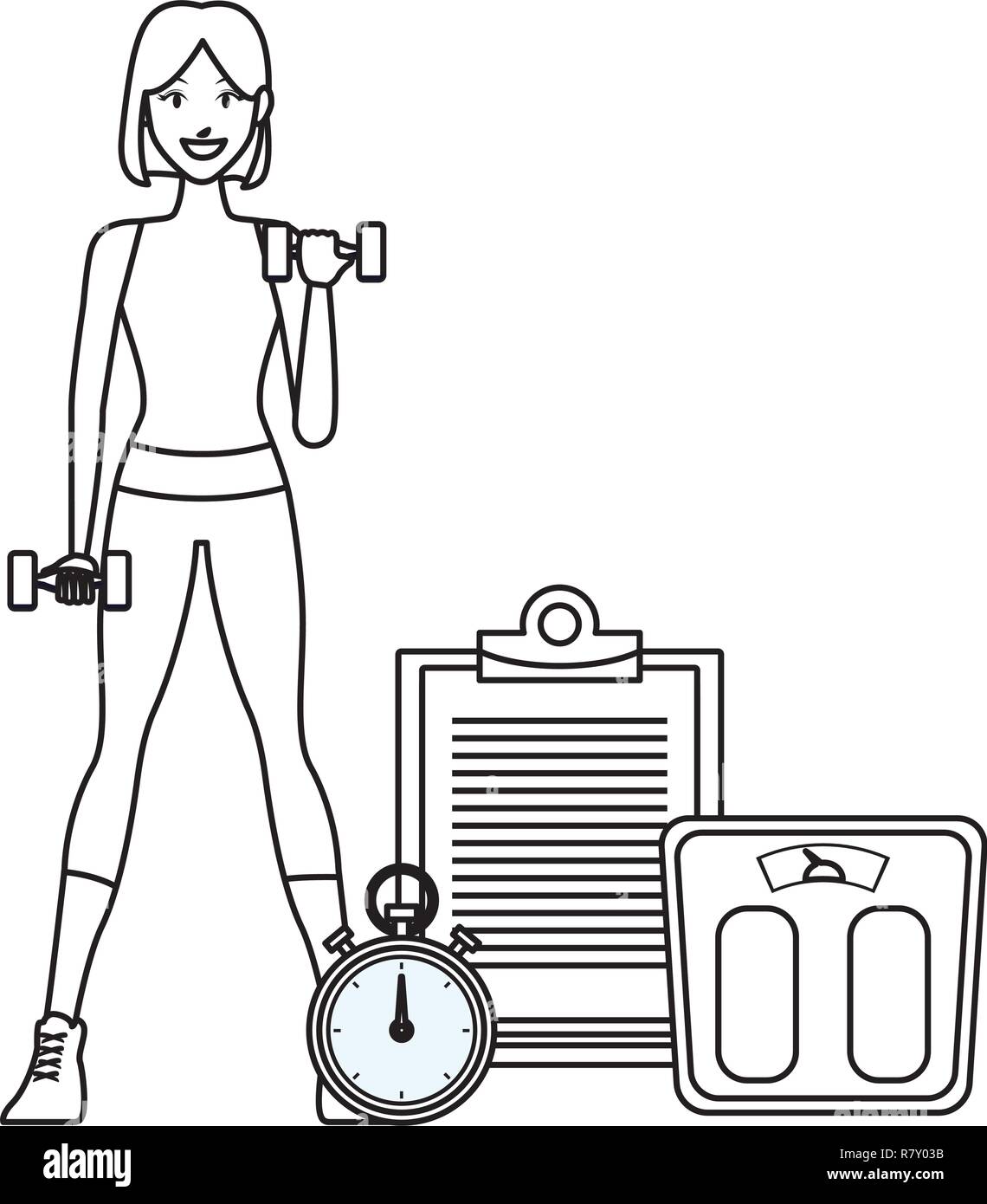 fit woman doing exercise Stock Vector Image & Art - Alamy