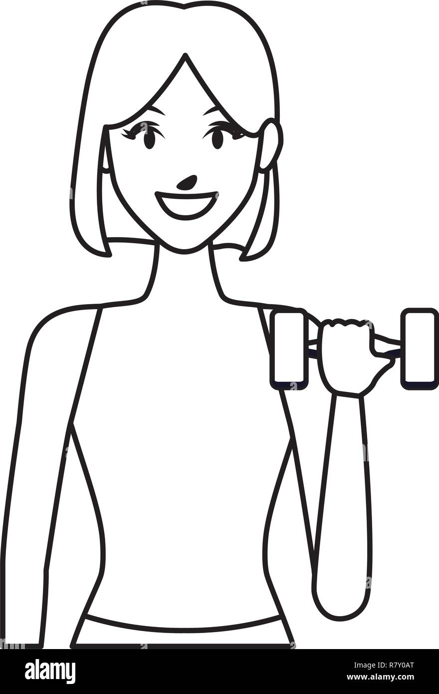 fit woman doing exercise Stock Vector Image & Art - Alamy
