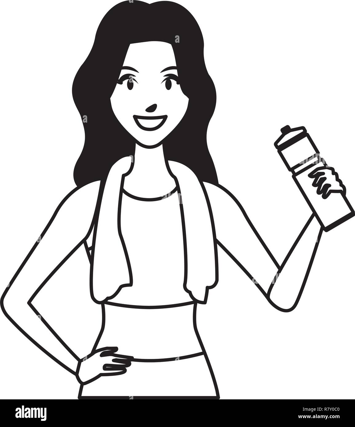 fit woman doing exercise Stock Vector Image & Art - Alamy