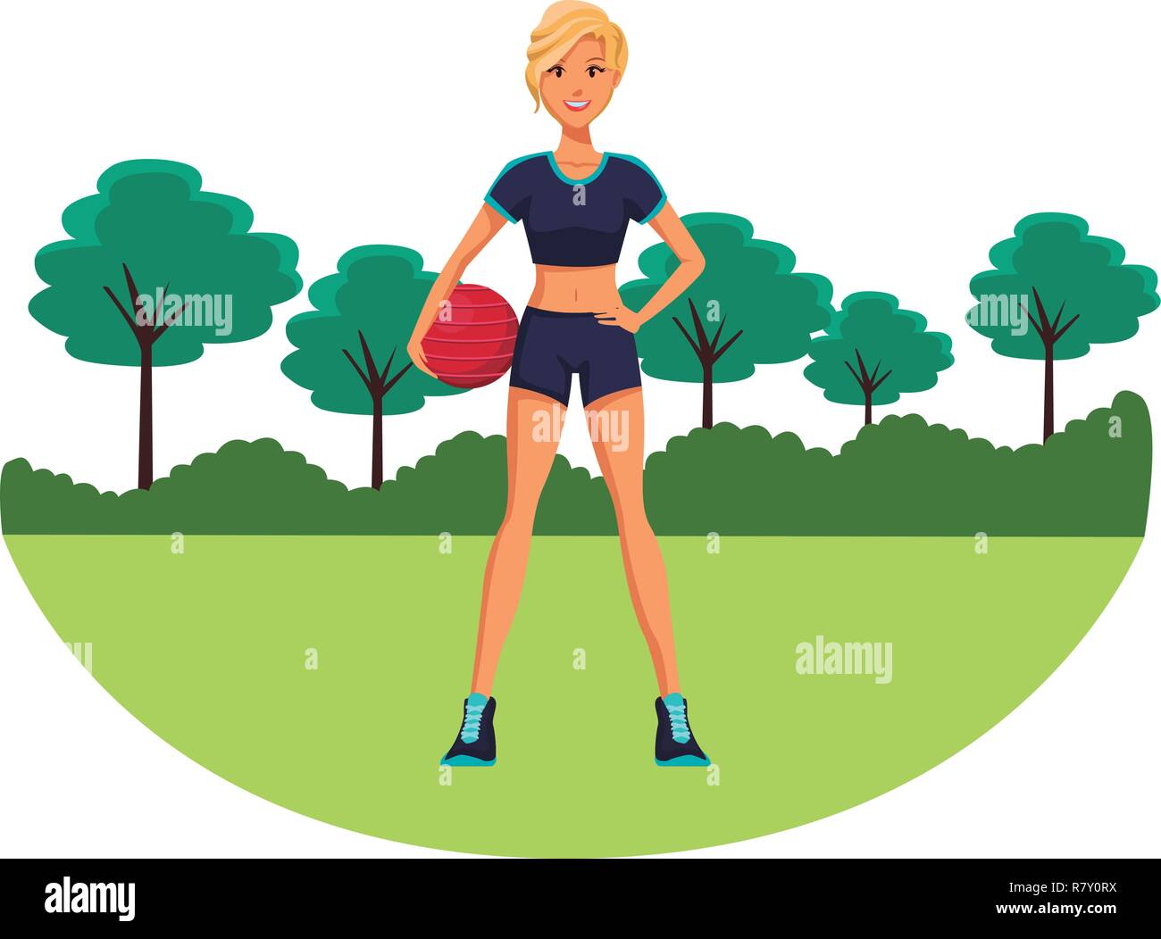 fit woman doing exercise Stock Vector Image & Art - Alamy