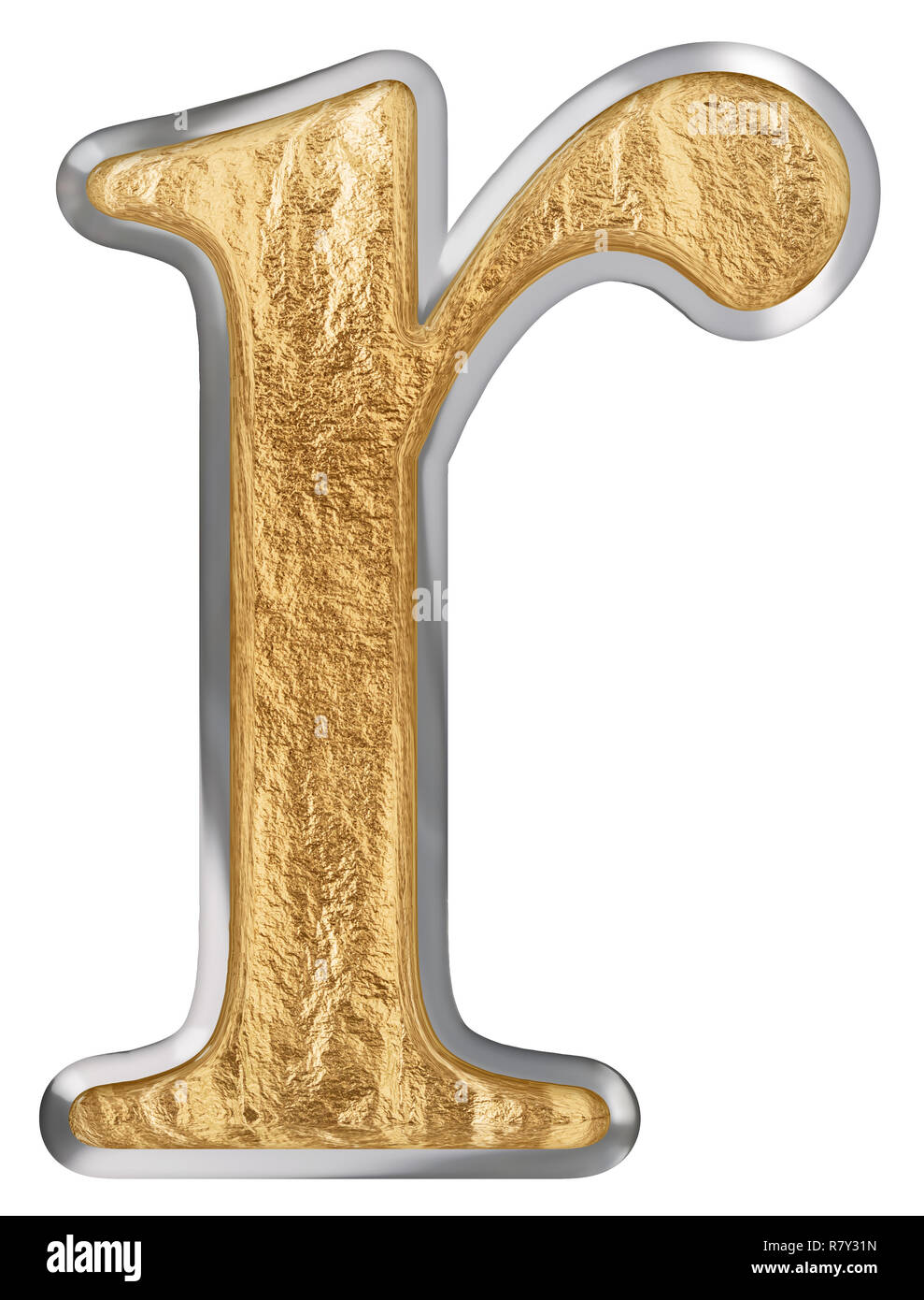 Lowercase letter r, isolated on white, 3D render Stock Photo - Alamy