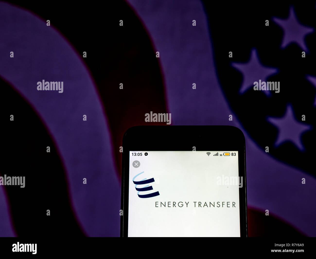 Energy Transfer Partners Company  logo seen displayed on smart phone. Stock Photo