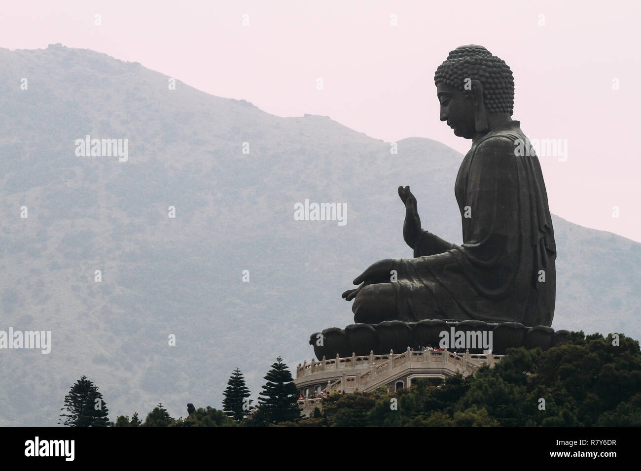 Tian Tan Budha in Lantau Island, Hong Kong Stock Photo